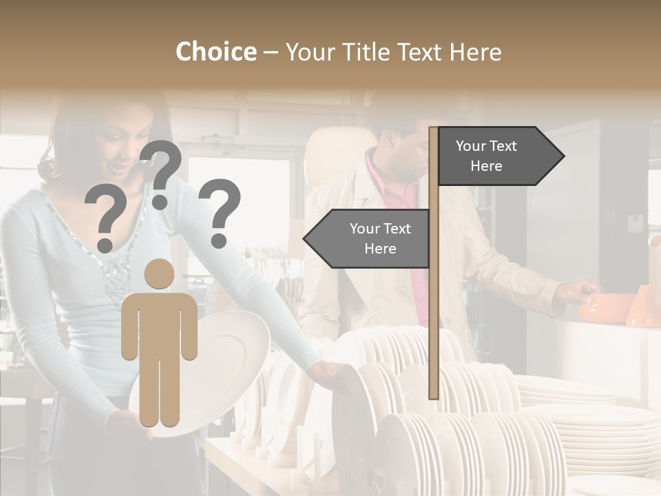 Blue Furniture Chair PowerPoint Template