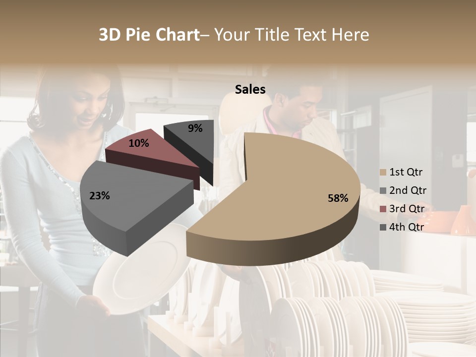 Blue Furniture Chair PowerPoint Template