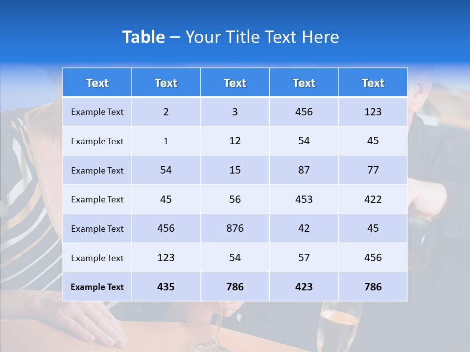 Happy Office Table PowerPoint Template