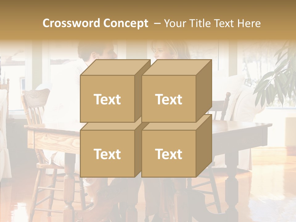 Planter Deck Blue PowerPoint Template