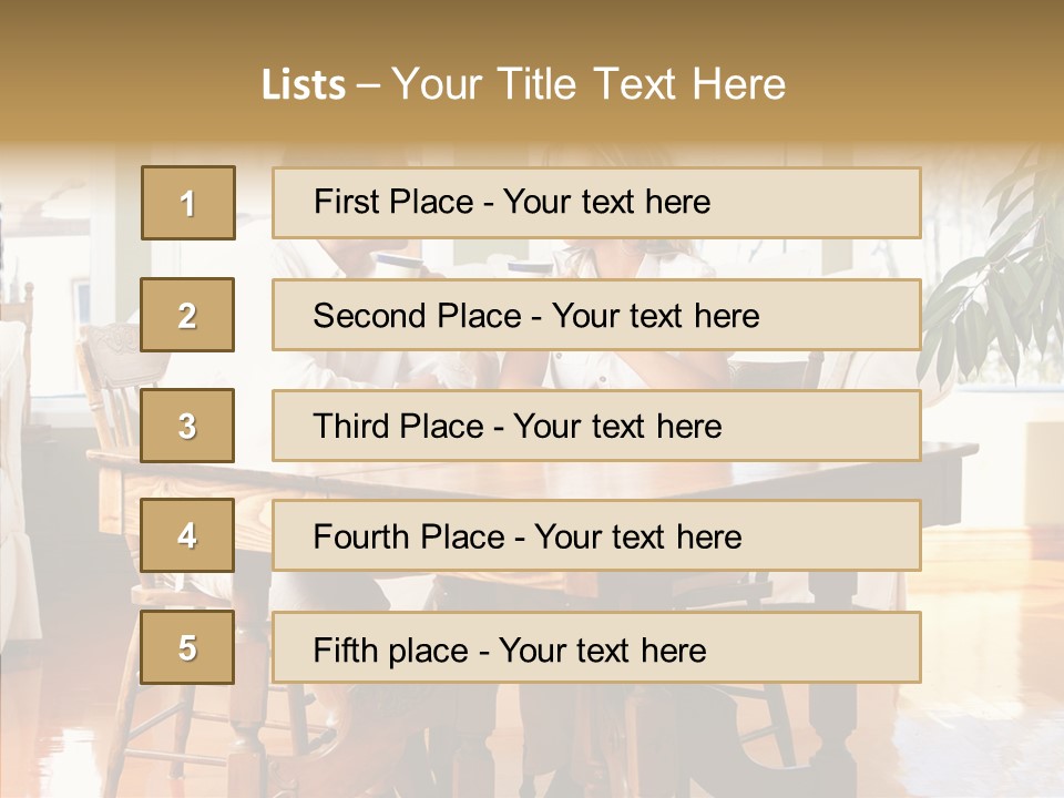 Planter Deck Blue PowerPoint Template