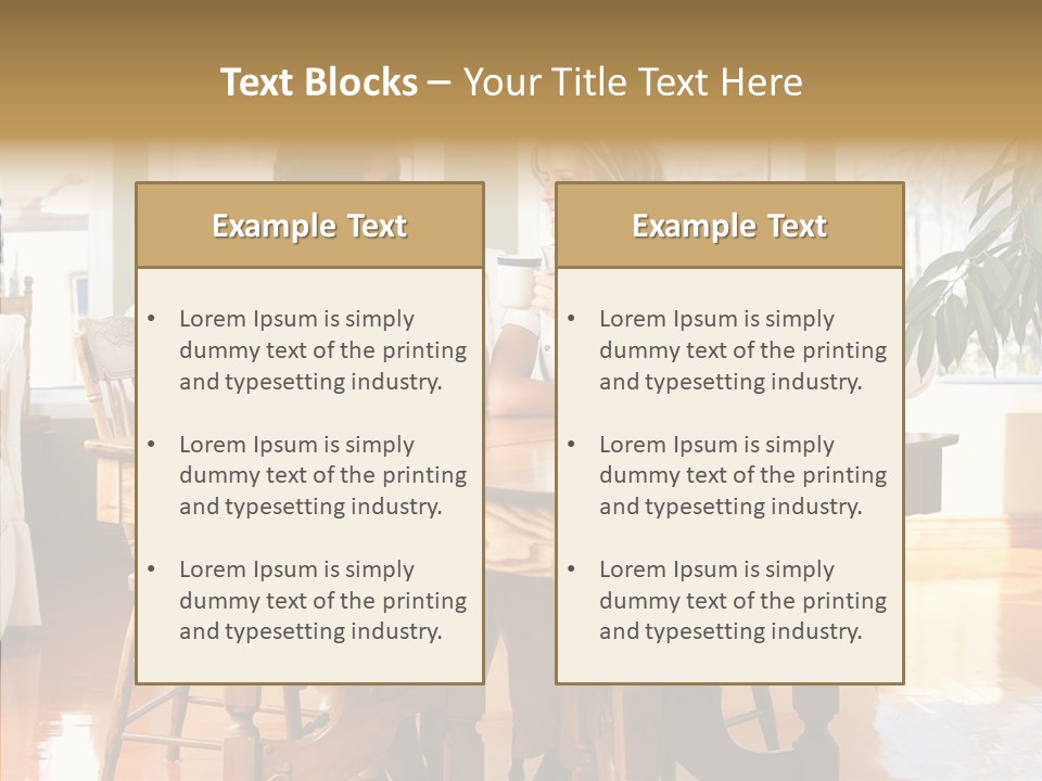Planter Deck Blue PowerPoint Template