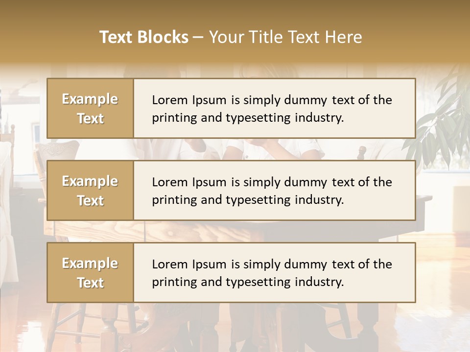 Planter Deck Blue PowerPoint Template