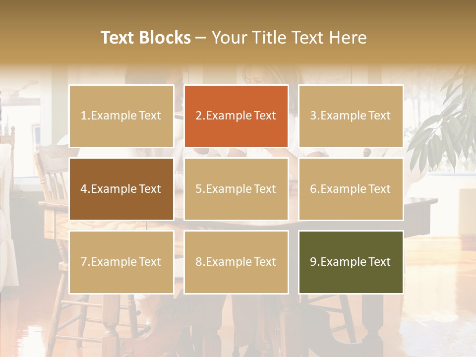 Planter Deck Blue PowerPoint Template