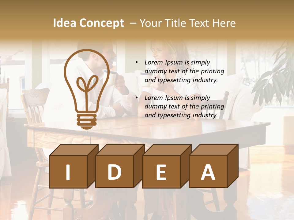 Planter Deck Blue PowerPoint Template