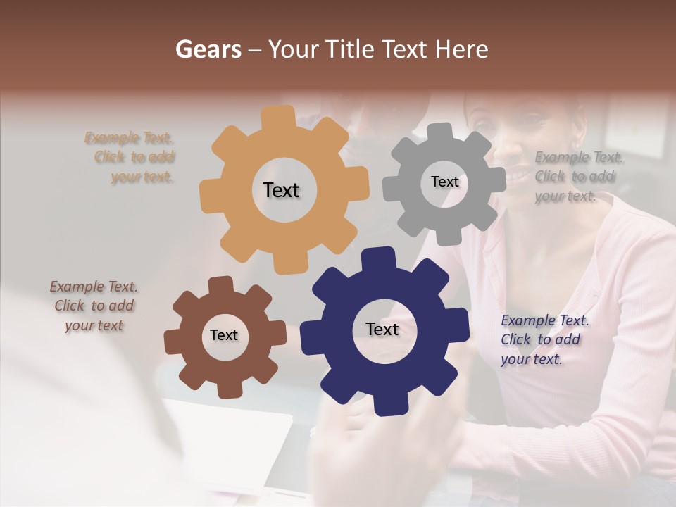 Conference Communication Group PowerPoint Template