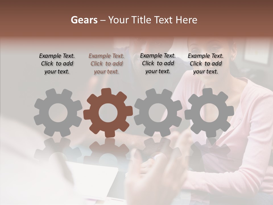 Conference Communication Group PowerPoint Template