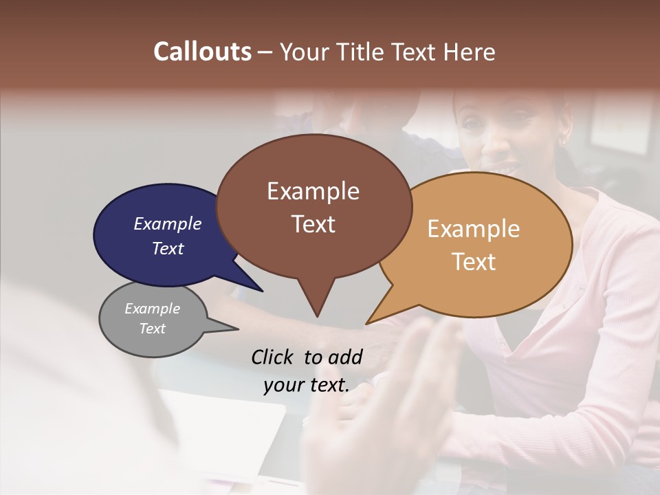 Conference Communication Group PowerPoint Template