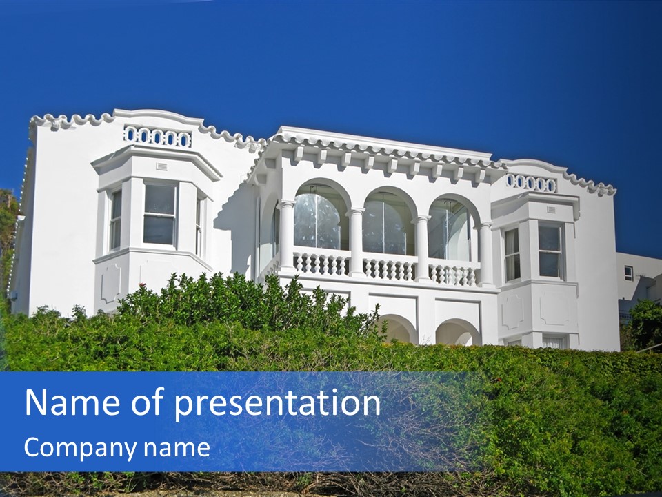 Home Brick Building PowerPoint Template