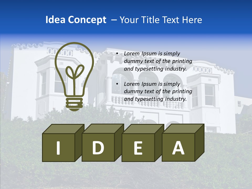 Home Brick Building PowerPoint Template