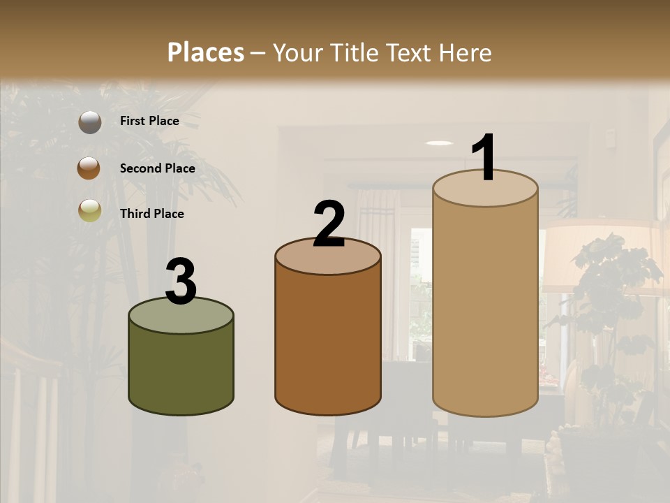 Luxury Home Hallway With Wood Floor PowerPoint Template