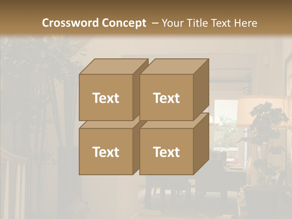 Luxury Home Hallway With Wood Floor PowerPoint Template