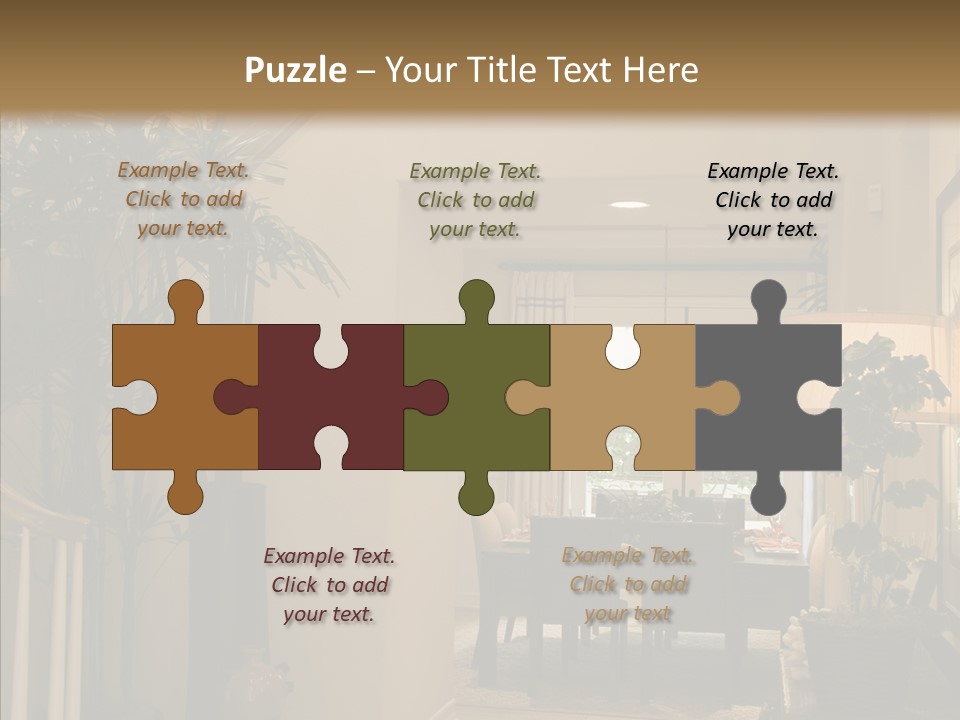 Luxury Home Hallway With Wood Floor PowerPoint Template