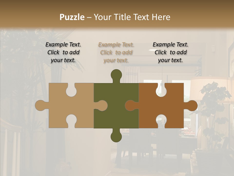 Luxury Home Hallway With Wood Floor PowerPoint Template