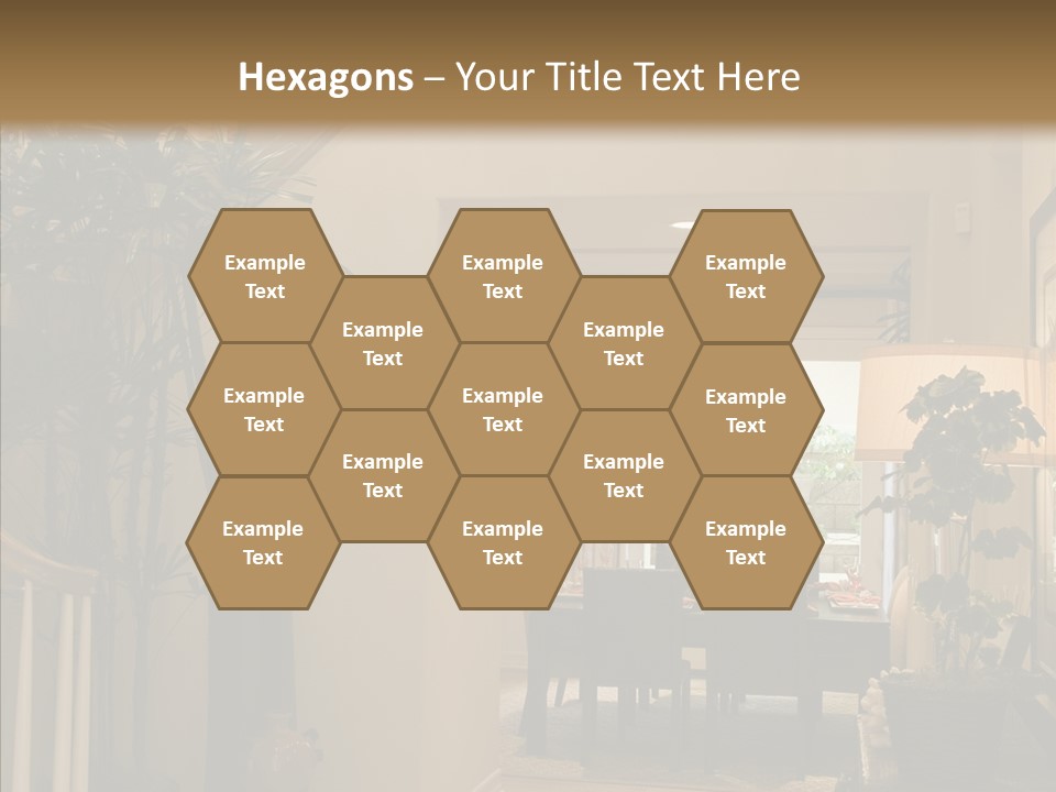 Luxury Home Hallway With Wood Floor PowerPoint Template