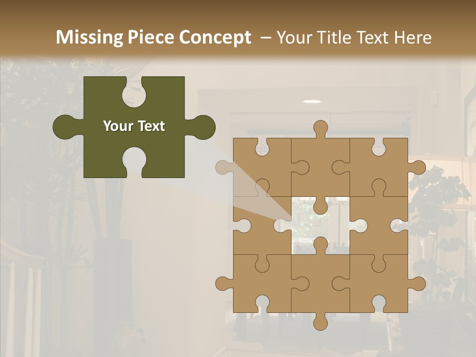 Luxury Home Hallway With Wood Floor PowerPoint Template