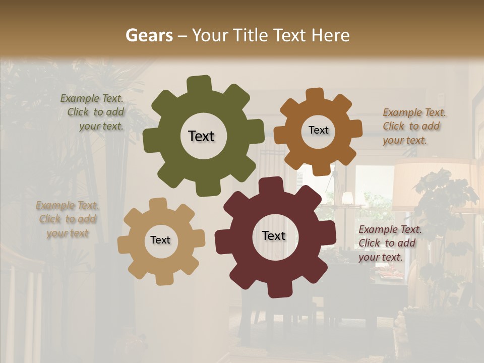 Luxury Home Hallway With Wood Floor PowerPoint Template