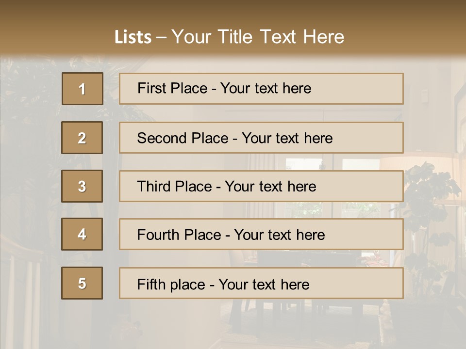 Luxury Home Hallway With Wood Floor PowerPoint Template