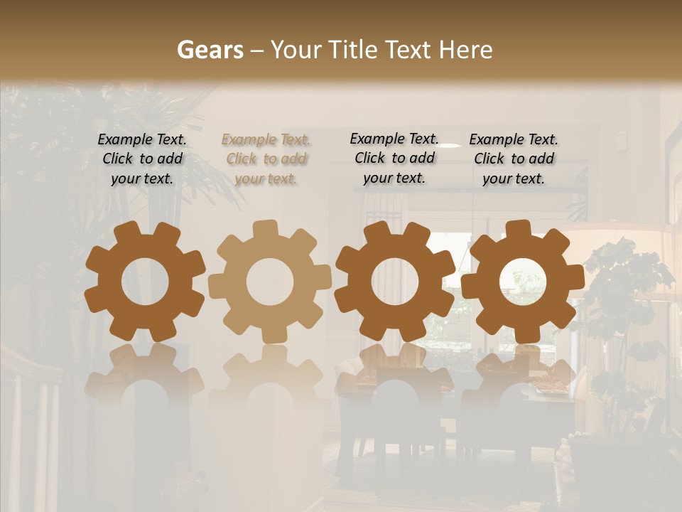 Luxury Home Hallway With Wood Floor PowerPoint Template