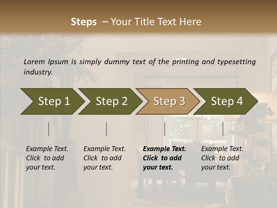Luxury Home Hallway With Wood Floor PowerPoint Template