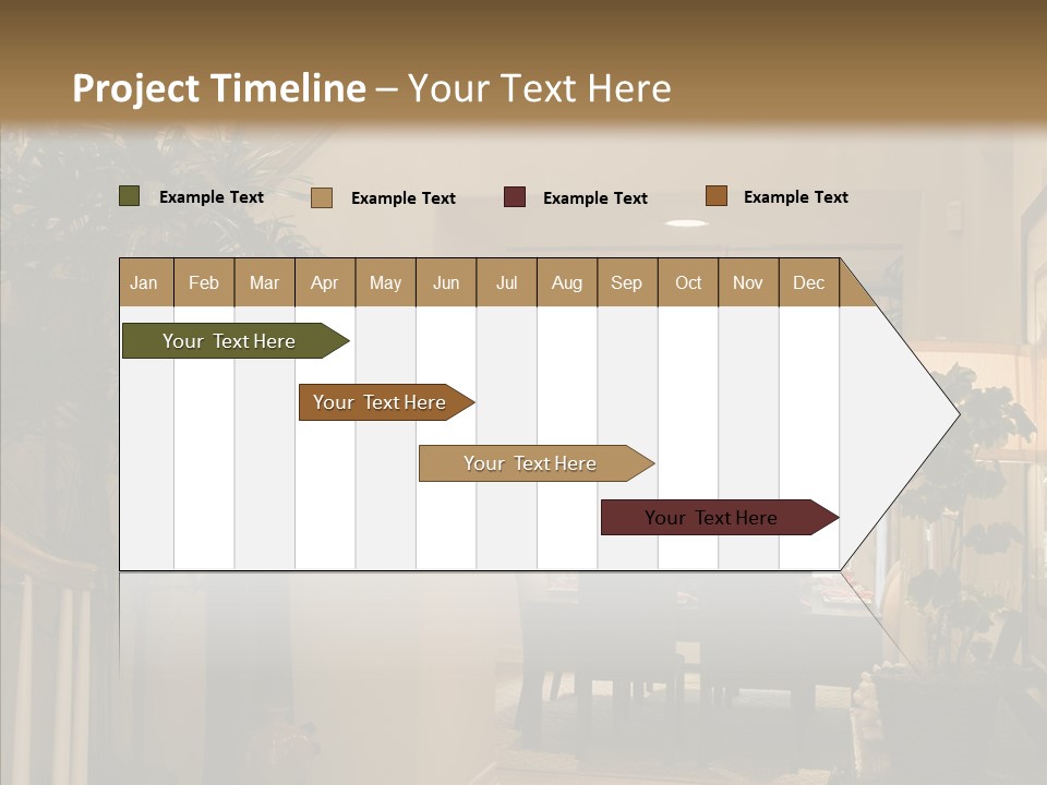 Luxury Home Hallway With Wood Floor PowerPoint Template