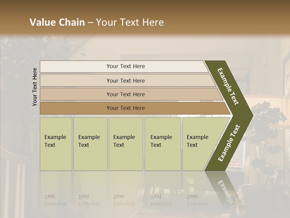 Luxury Home Hallway With Wood Floor PowerPoint Template