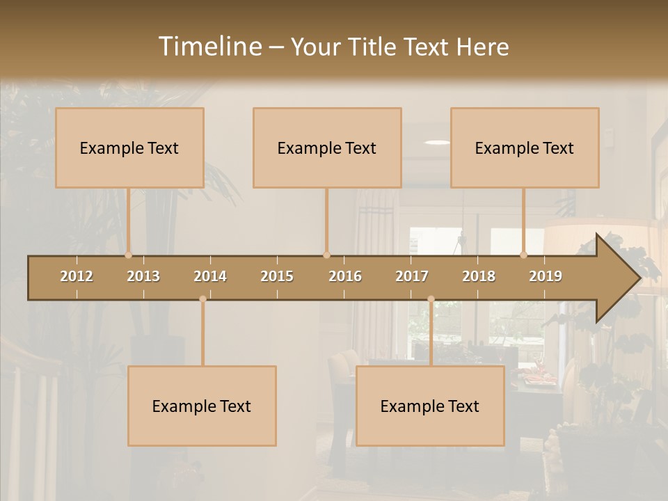 Luxury Home Hallway With Wood Floor PowerPoint Template
