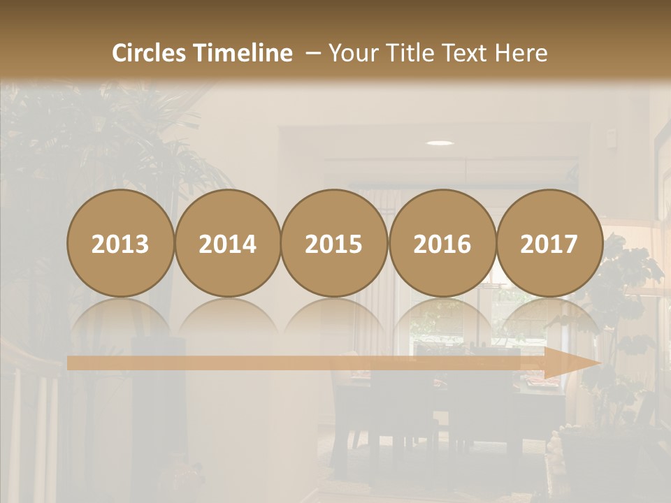 Luxury Home Hallway With Wood Floor PowerPoint Template