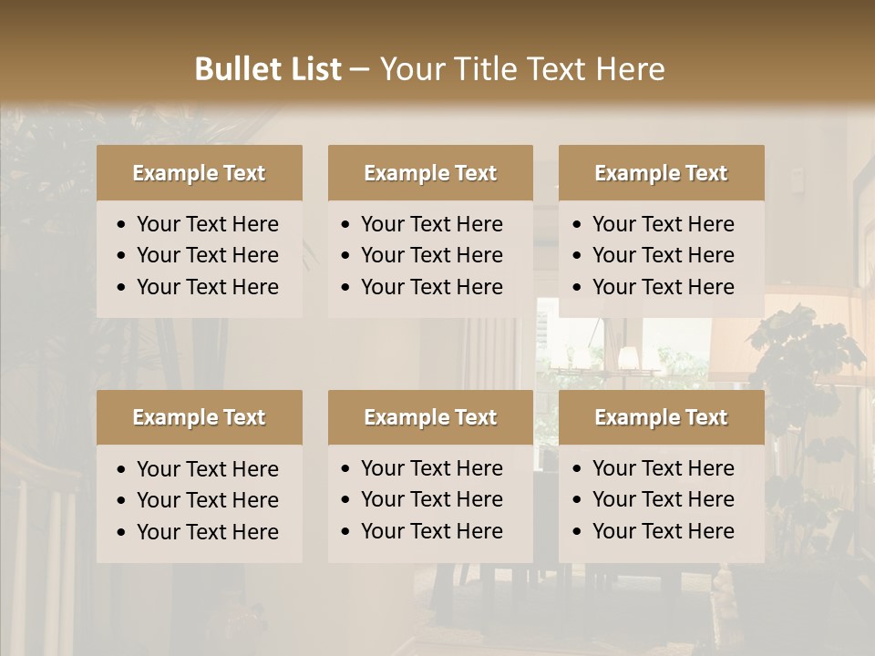 Luxury Home Hallway With Wood Floor PowerPoint Template