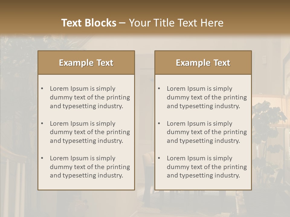 Luxury Home Hallway With Wood Floor PowerPoint Template