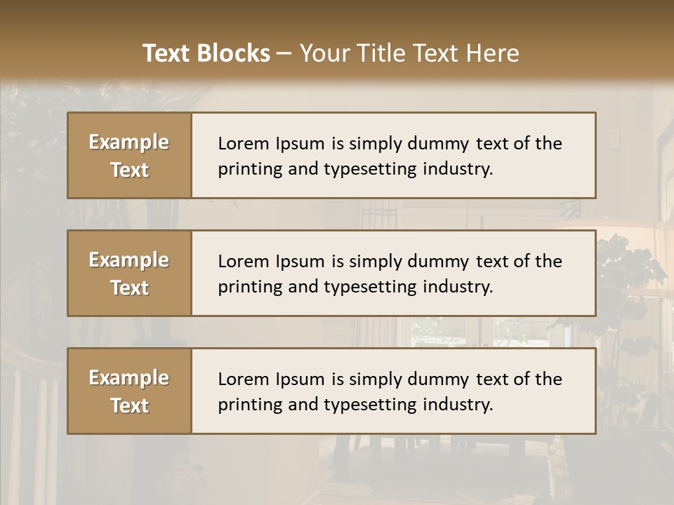 Luxury Home Hallway With Wood Floor PowerPoint Template