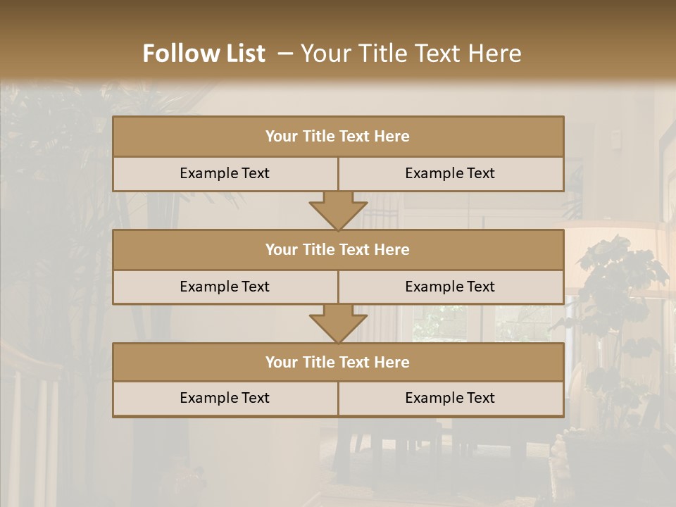 Luxury Home Hallway With Wood Floor PowerPoint Template