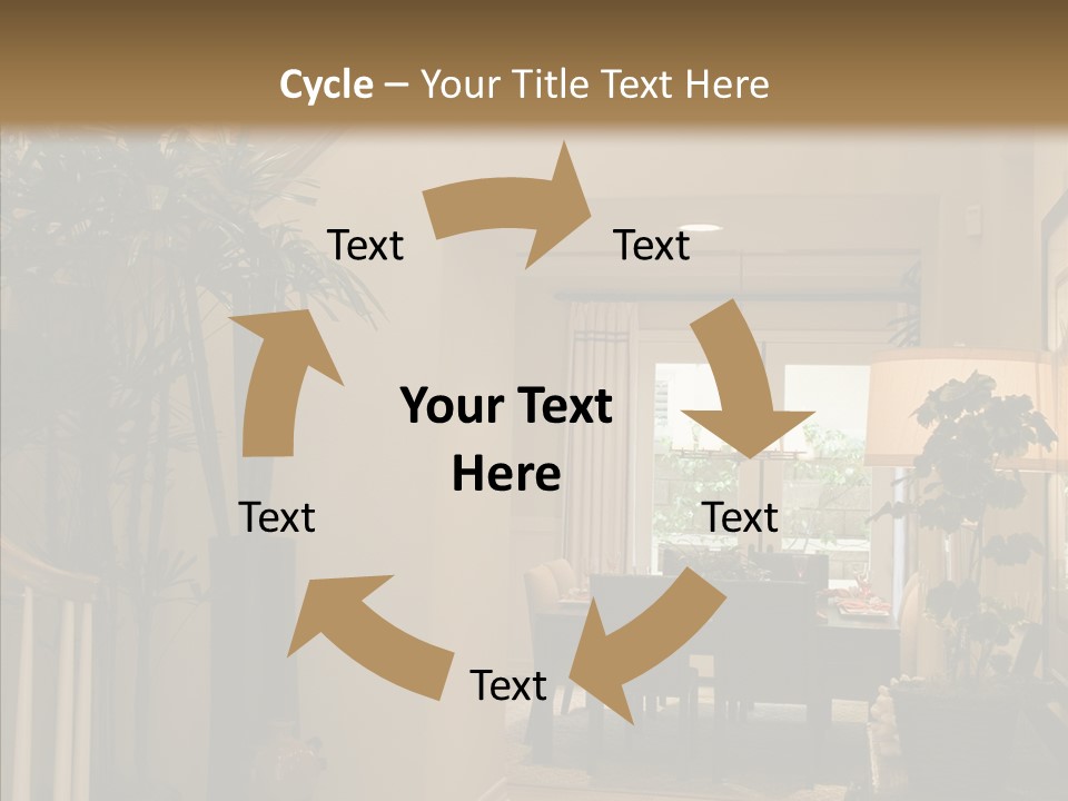 Luxury Home Hallway With Wood Floor PowerPoint Template