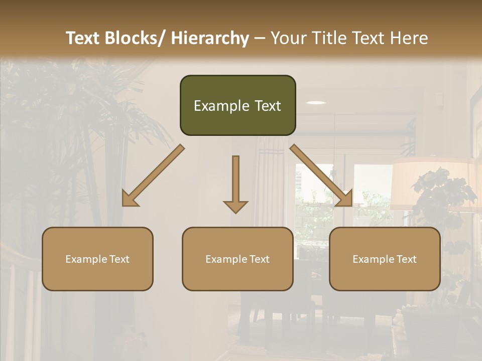 Luxury Home Hallway With Wood Floor PowerPoint Template