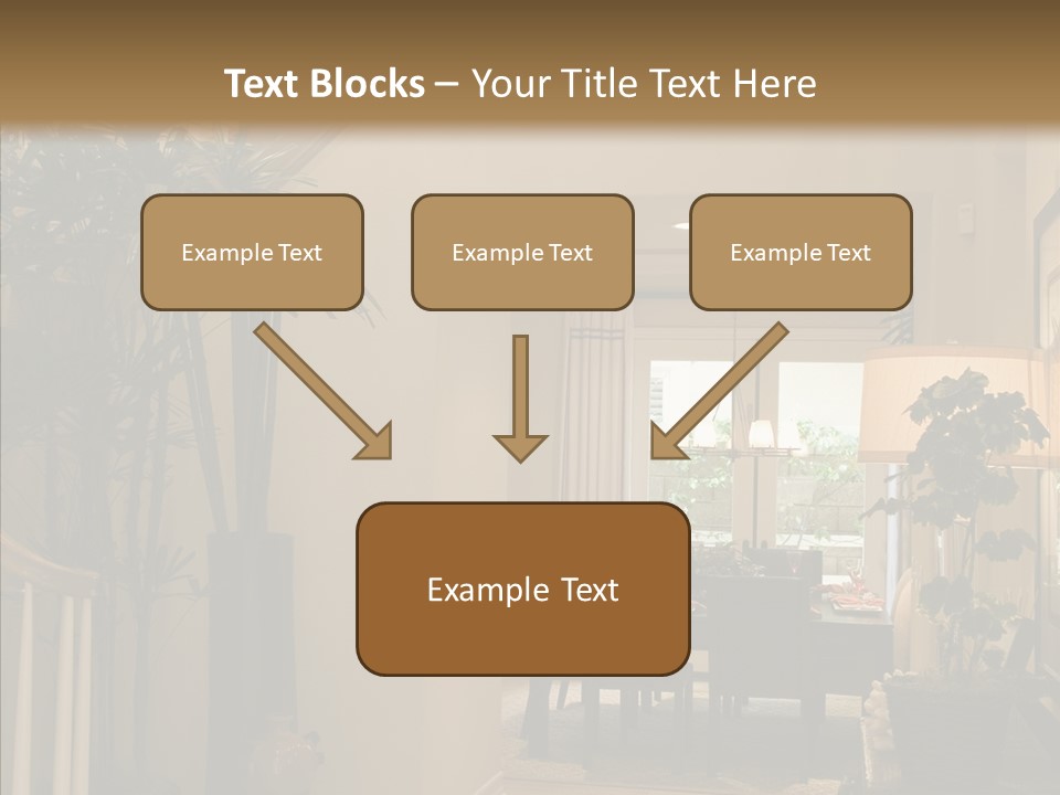 Luxury Home Hallway With Wood Floor PowerPoint Template