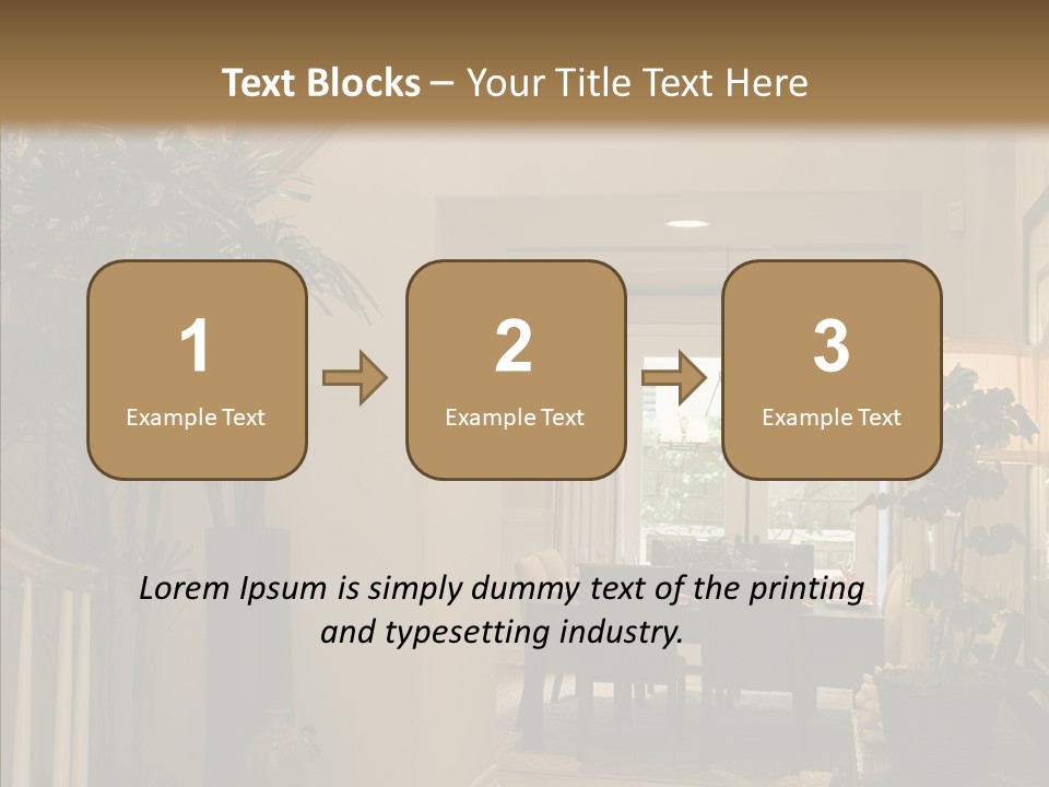 Luxury Home Hallway With Wood Floor PowerPoint Template