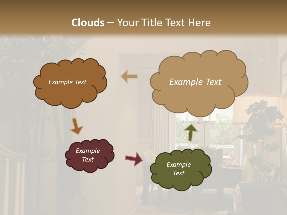 Luxury Home Hallway With Wood Floor PowerPoint Template