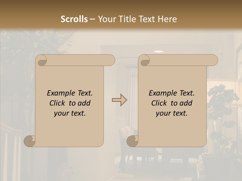 Luxury Home Hallway With Wood Floor PowerPoint Template