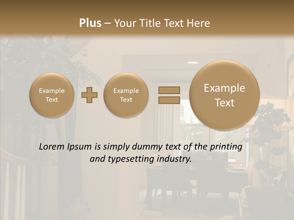 Luxury Home Hallway With Wood Floor PowerPoint Template