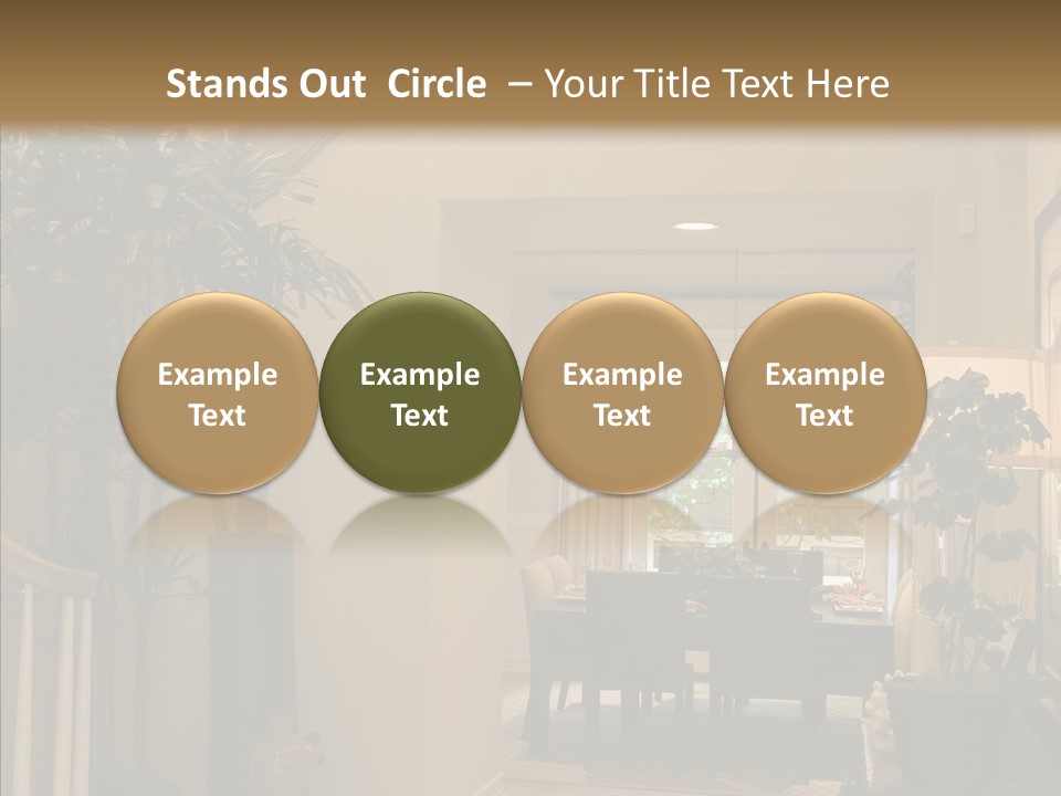 Luxury Home Hallway With Wood Floor PowerPoint Template