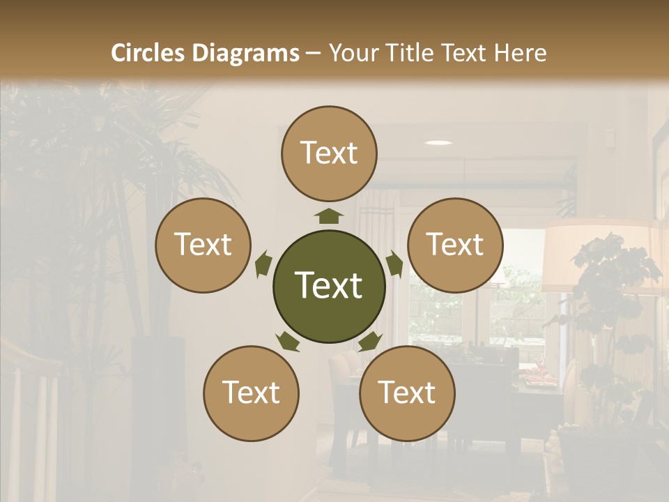 Luxury Home Hallway With Wood Floor PowerPoint Template