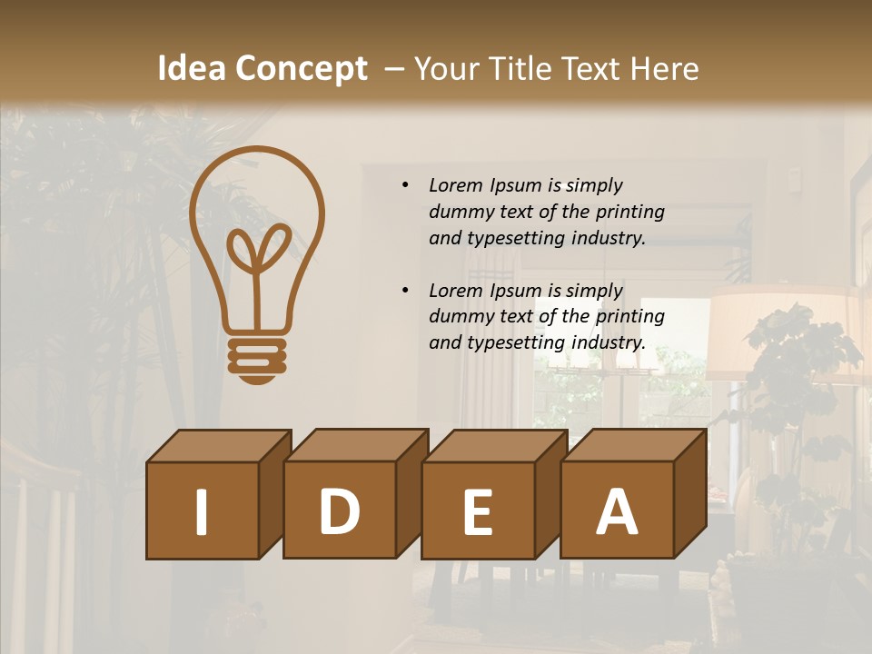 Luxury Home Hallway With Wood Floor PowerPoint Template