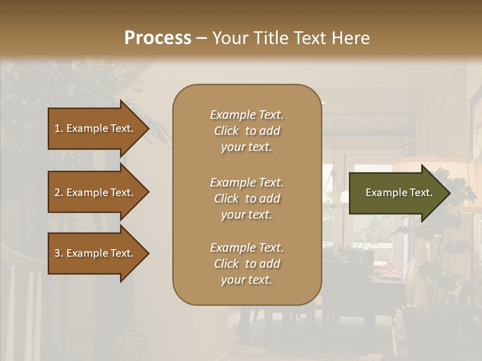 Luxury Home Hallway With Wood Floor PowerPoint Template