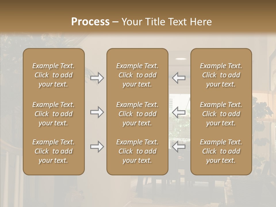 Luxury Home Hallway With Wood Floor PowerPoint Template