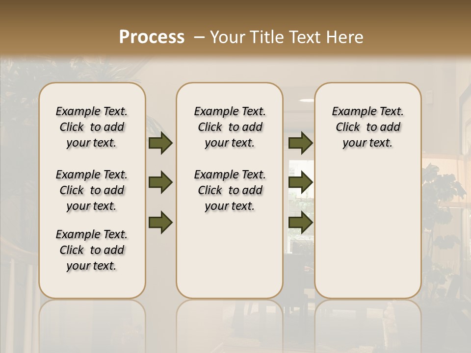 Luxury Home Hallway With Wood Floor PowerPoint Template