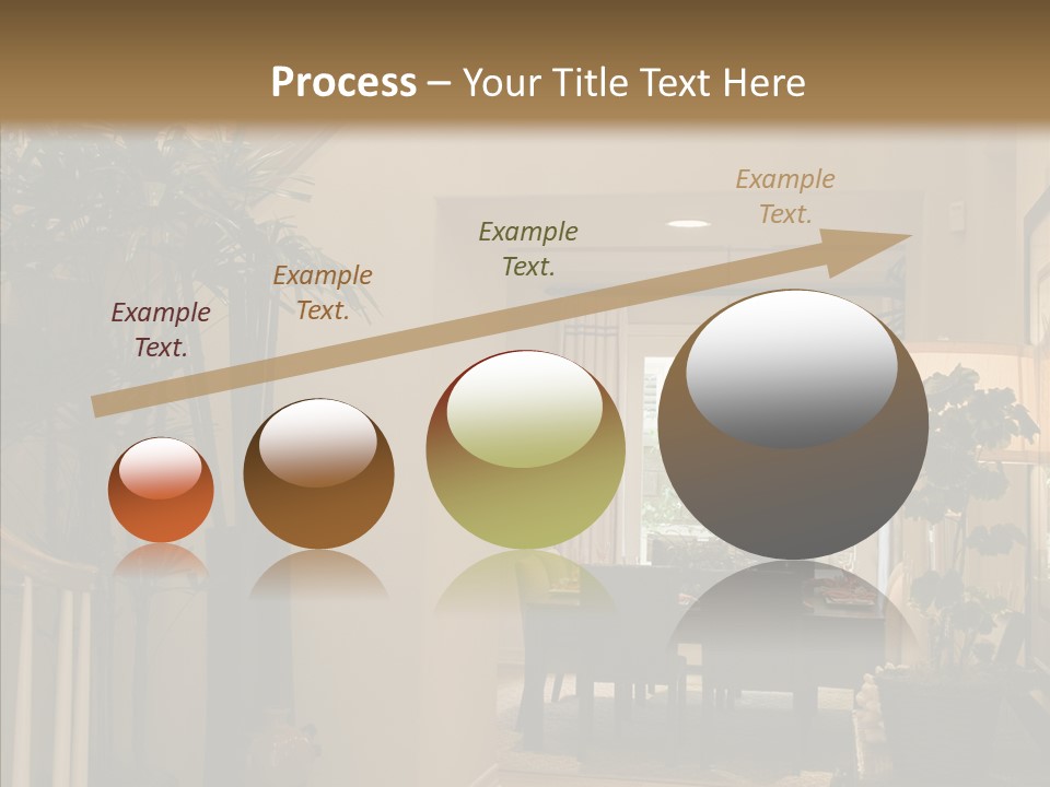 Luxury Home Hallway With Wood Floor PowerPoint Template