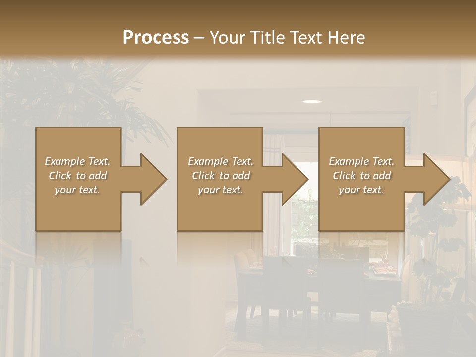Luxury Home Hallway With Wood Floor PowerPoint Template