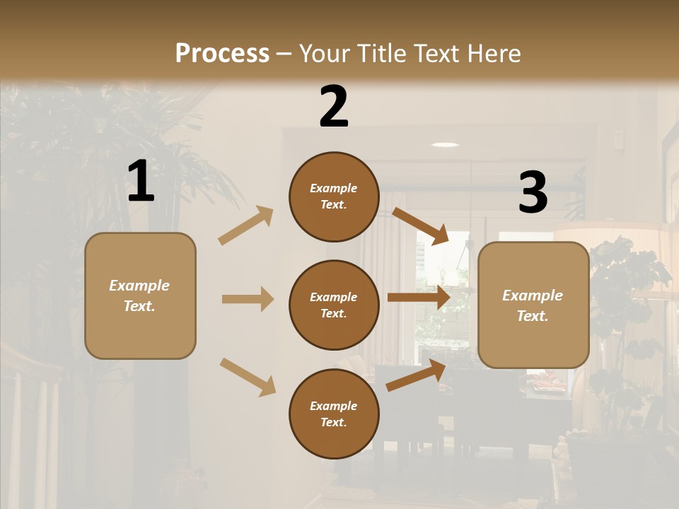 Luxury Home Hallway With Wood Floor PowerPoint Template