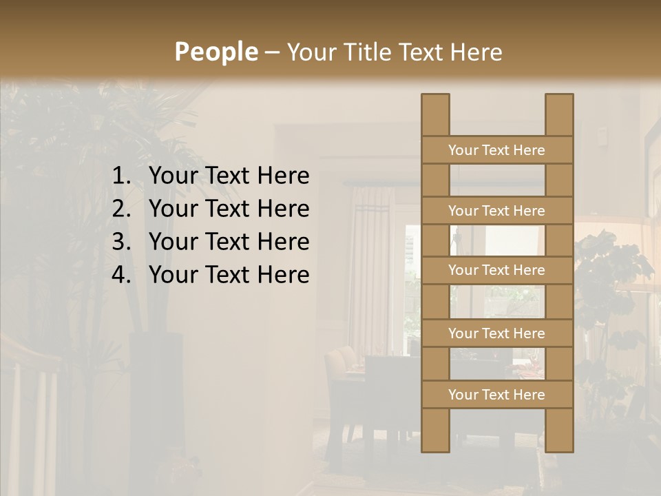 Luxury Home Hallway With Wood Floor PowerPoint Template