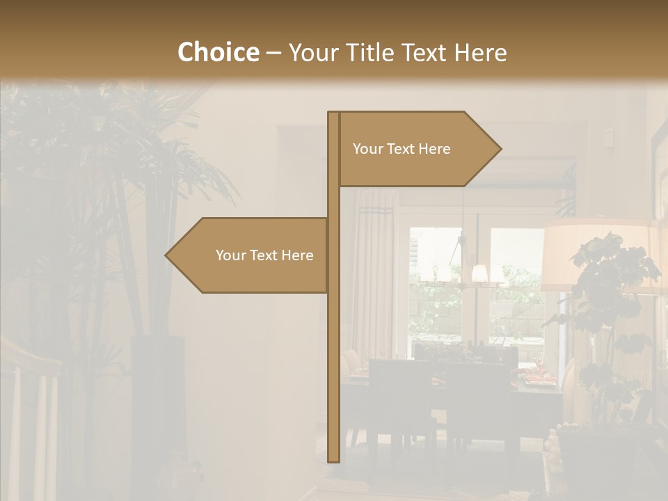 Luxury Home Hallway With Wood Floor PowerPoint Template